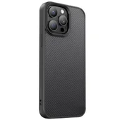 TPU чехол Carbon Protective with Magsafe для Apple iPhone 15 Pro Max (6.7") Black
