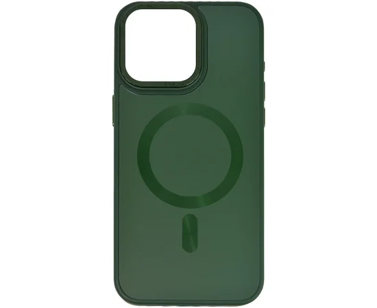 Чехол TPU+Glass Sapphire Midnight Open Camera with MagSafe для Apple iPhone 15 Pro Max (6.7") Зеленый / Forest green