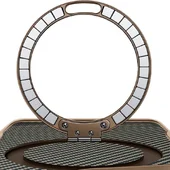 TPU+PC чехол Metal Buttons with MagSafe Carbon Ring для Apple iPhone 15 Pro Max (6.7") Золотой