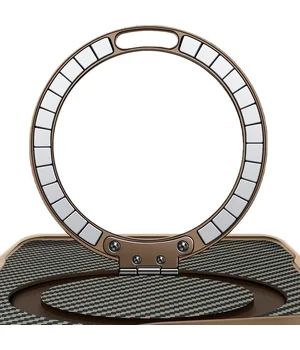 TPU+PC чохол Metal Buttons with MagSafe Carbon Ring для iPhone 15 Pro Max (6.7") Золотий