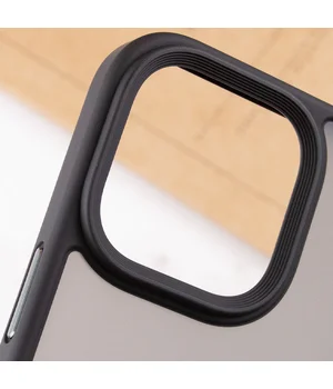 TPU+PC чохол Metal Buttons with MagSafe для Apple iPhone 15 Pro Max (6.7") Чорний