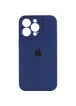Чехол Silicone Case Full Camera Protective (AA) для Apple iPhone 15 Pro Max (6.7") Синий / Deep navy