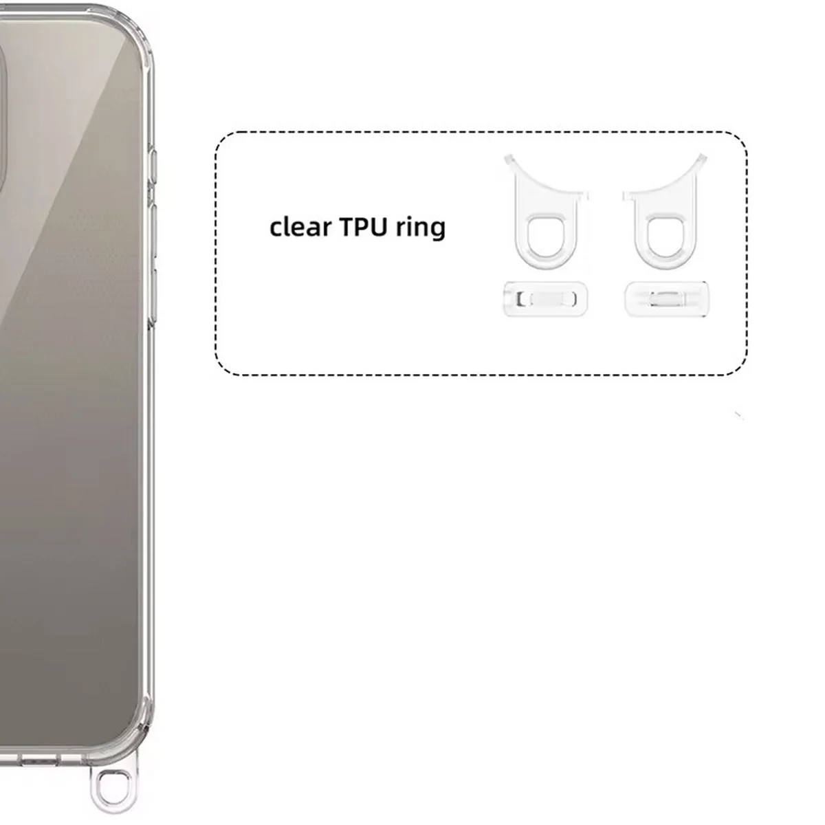 Чехол TPU Transparent with Straps для Apple iPhone 15 Pro Max (6.7") Clay