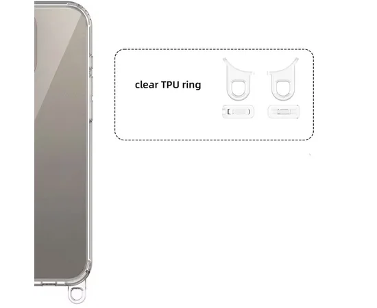 Чехол TPU Transparent with Straps для Apple iPhone 15 Pro Max (6.7") Clay