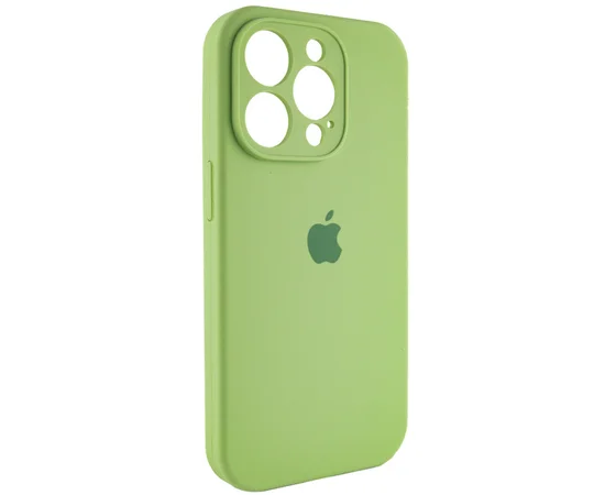 Чехол Silicone Case Full Camera Protective (AA) для Apple iPhone 15 Pro Max (6.7") Мятный / Mint