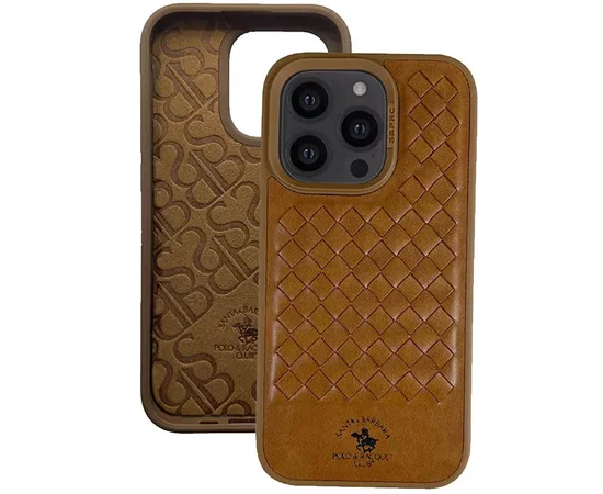 Кожаный чехол Polo Santa Barbara для Apple iPhone 15 Pro Max (6.7") Brown