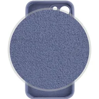 Чехол Silicone Case Full Camera Protective (AA) для Apple iPhone 15 Pro Max (6.7") Серый / Lavender Gray