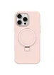 Чехол Silicone Case Full Protective NO LOGO with Ring для Apple iPhone 15 Pro Max (6.7") Pink