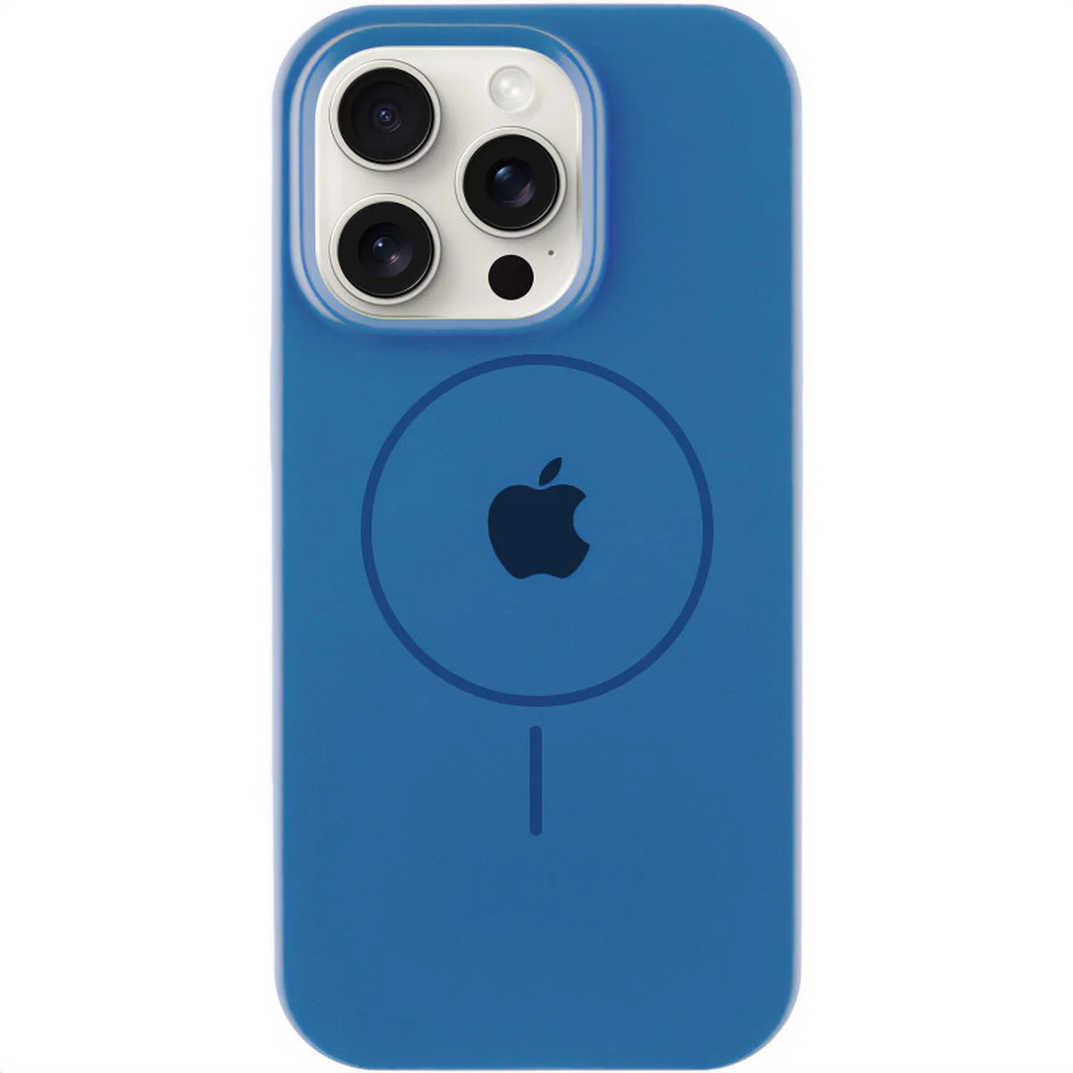Чохол Silicone Case Full Protective (AA) with MagSafe для Apple iPhone 15 Pro Max (6.7") Синій / Denim Blue