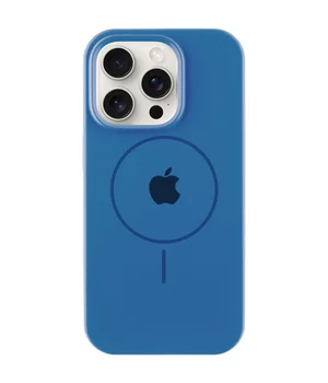 Чехол Silicone Case Full Protective (AA) with MagSafe для Apple iPhone 15 Pro Max (6.7") Синий / Denim Blue