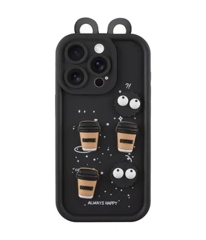 Чехол TPU Toys Case with Ears для Apple iPhone 15 Pro Max (6.7") Black