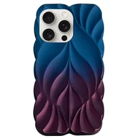 TPU чехол Leaf для Apple iPhone 15 Pro Max (6.7") Navy Blue / Plum