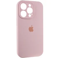 Чехол Silicone Case Full Camera Protective (AA) для Apple iPhone 15 Pro Max (6.7") Розовый / Chalk Pink