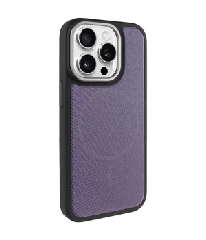Чехол PC TechWoven Hybrid with MagSafe для Apple iPhone 15 Pro Max (6.7") Black / Purple