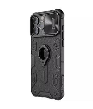 TPU+PC чохол Nillkin CamShield Armor (шторка на камеру) для Apple iPhone 15 Pro Max (6.7") Чорний