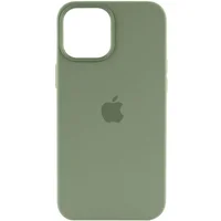 Чехол Silicone case (AAA) full with Magsafe and Animation для Apple iPhone 15 Pro Max (6.7") Зеленый / Cypress