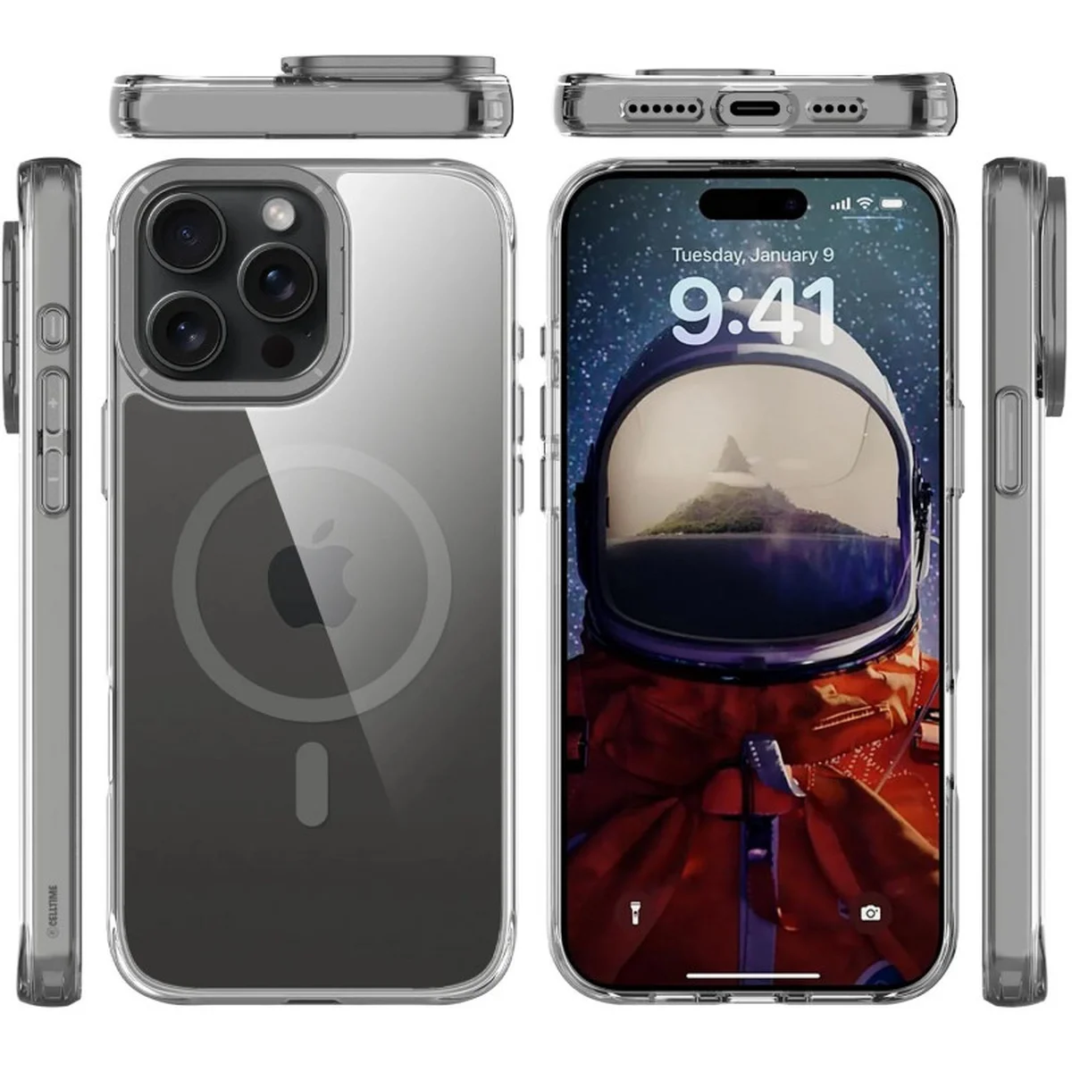 Чохол TPU Space Case Apex with MagSafe для Apple iPhone 15 Pro Max (6.7") Grey