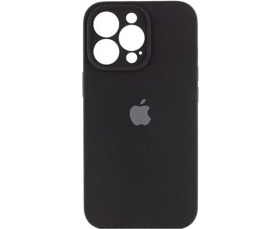 Чохол Silicone Case Full Camera Protective (AA) для Apple iPhone 15 Pro Max (6.7") Чорний / Black