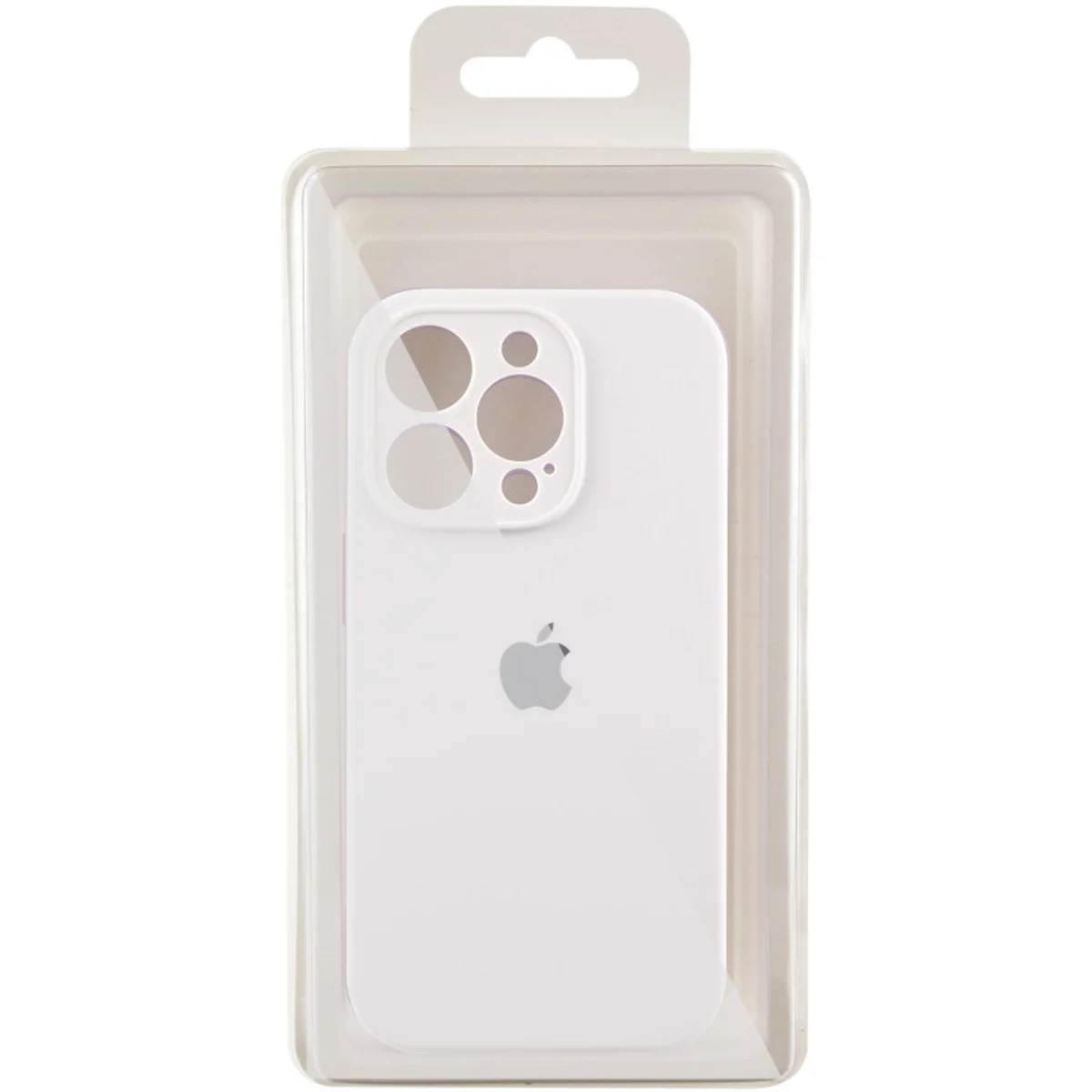 Чехол Silicone Case Full Camera Protective (AA) для Apple iPhone 15 Pro Max (6.7") Белый / White / PVH