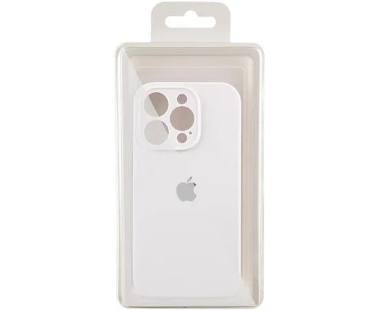 Чехол Silicone Case Full Camera Protective (AA) для Apple iPhone 15 Pro Max (6.7") Белый / White / PVH