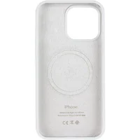 Чехол Silicone Case (AA) Logo with MagSafe для Apple iPhone 15 Pro Max (6.7") Белый / White