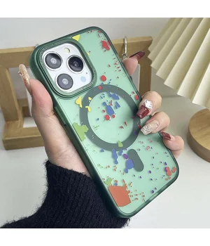 Чохол TPU+PC Flush with MagSafe для Apple iPhone 15 Pro Max (6.7") Dark green