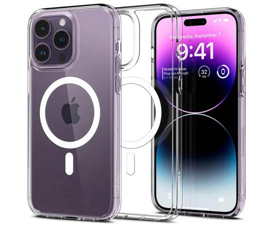 Чехол SGP Ultra Hybrid (MagFit) для Apple iPhone 15 Pro Max (6.7") Прозрачный