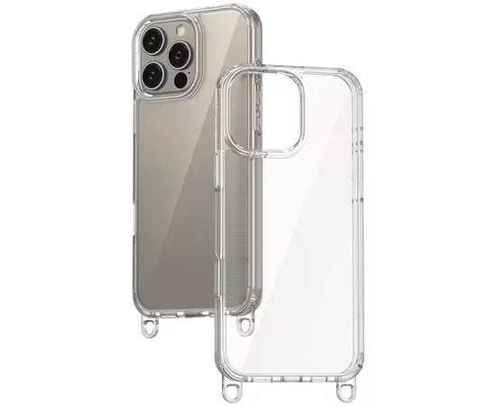Чехол TPU Transparent with Straps для Apple iPhone 15 Pro Max (6.7") Clay