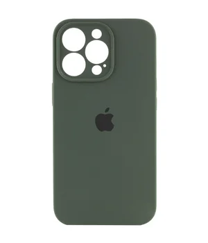 Чехол Silicone Case Full Camera Protective (AA) для Apple iPhone 15 Pro Max (6.7") Зеленый / Cyprus Green