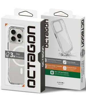 Чехол TPU Space Octagon with MagSafe для Apple iPhone 15 Pro Max (6.7") Clear