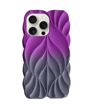 TPU чехол Leaf для Apple iPhone 15 Pro Max (6.7") Violet / Grey