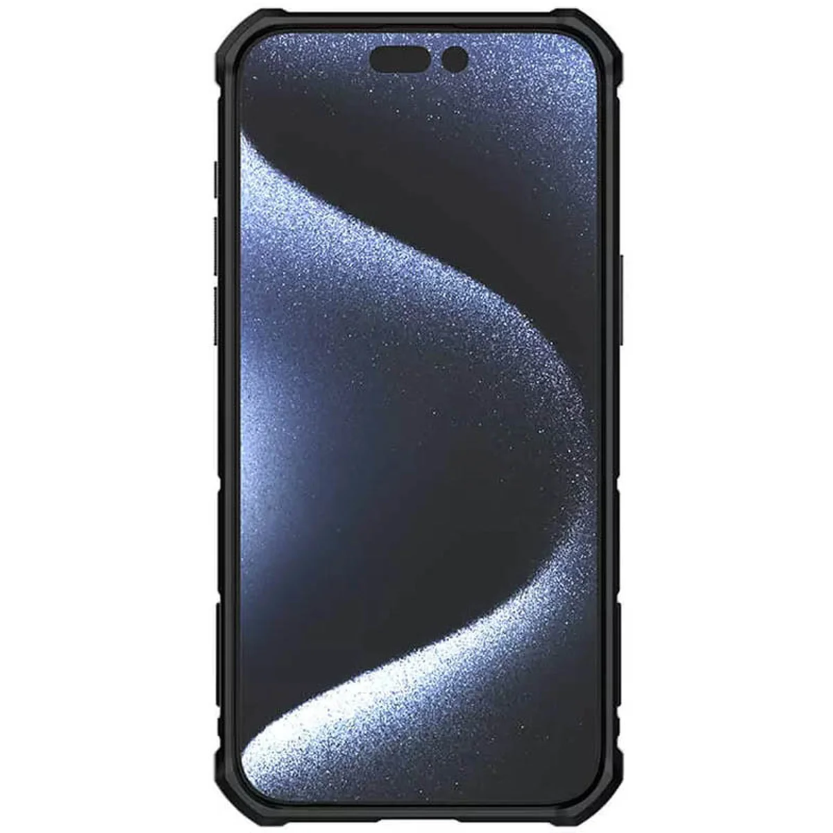 TPU+PC чехол Nillkin CamShield Armor (шторка на камеру) для Apple iPhone 15 Pro Max (6.7") Черный