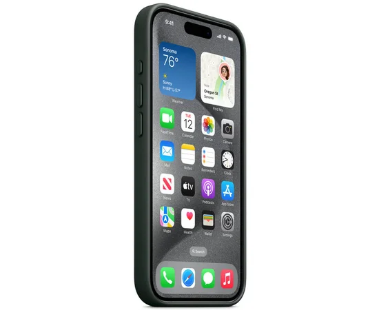 Чехол FineWoven (AAA) with MagSafe для Apple iPhone 15 Pro Max (6.7") Ever Green