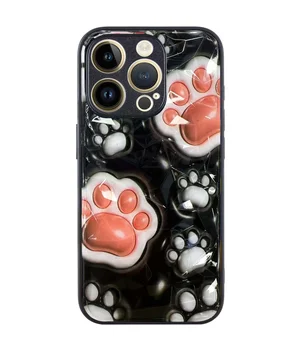 TPU+PC чехол Prisma Plushie для Apple iPhone 15 Pro Max (6.7") Paws