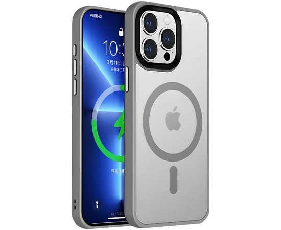 Чохол Ummi Colorful with MagSafe для Apple iPhone 15 Pro Max (6.7") Сірий / Grey