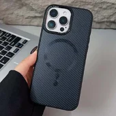 Чехол TPU+PC Carbon Mirage with MagSafe для Apple iPhone 15 Pro Max (6.7") Black