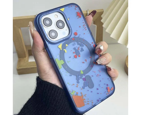 Чехол TPU+PC Flush with MagSafe для Apple iPhone 15 Pro Max (6.7") Dark blue