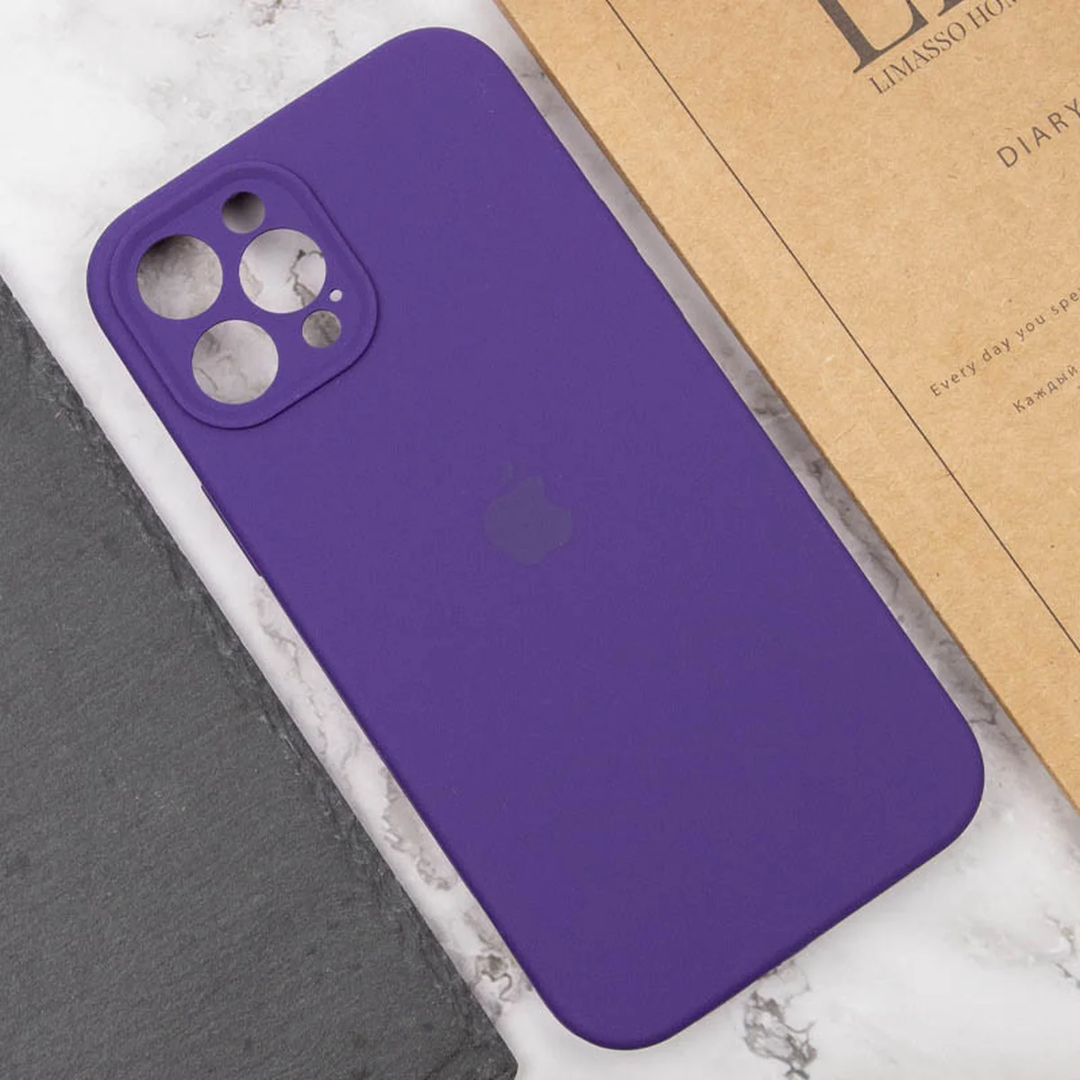 Чохол Silicone Case Full Camera Protective (AA) для Apple iPhone 15 Pro Max (6.7") Фіолетовий / Amethyst