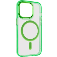 Чехол TPU Iris with MagSafe для Apple iPhone 15 Pro Max (6.7") Салатовый