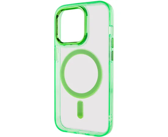 Чехол TPU Iris with MagSafe для Apple iPhone 15 Pro Max (6.7") Салатовый