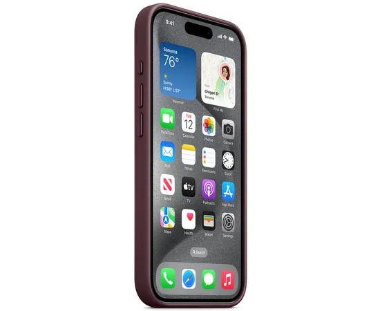 Чехол FineWoven (AAA) with MagSafe для Apple iPhone 15 Pro Max (6.7") Mulberry