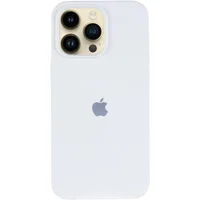 Чехол Silicone Case (AA) Logo with MagSafe для Apple iPhone 15 Pro Max (6.7") Белый / White