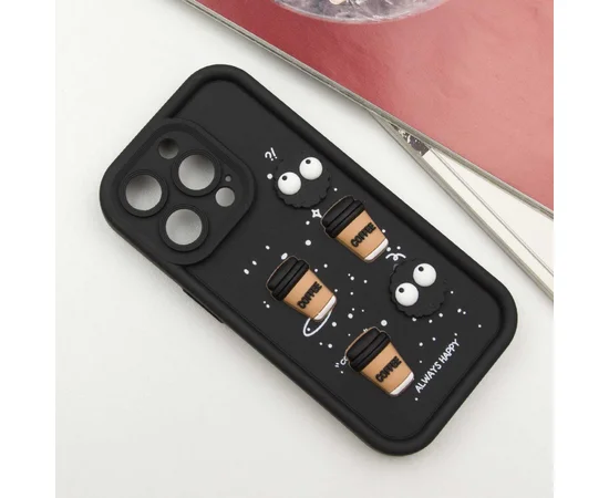 Чехол TPU Toys Case для Apple iPhone 15 Pro Max (6.7") Black / Always Happy
