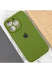 Чехол Silicone Case Full Camera Protective (AA) для Apple iPhone 15 Pro Max (6.7") Зеленый / Dark Olive