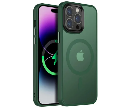 Чехол Ummi Colorful with MagSafe для Apple iPhone 15 Pro Max (6.7") Зеленый / Dark Green