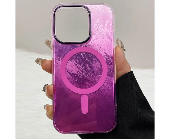 Чехол TPU Shiny Mountain (MagFit) для Apple iPhone 15 Pro Max (6.7") Pink