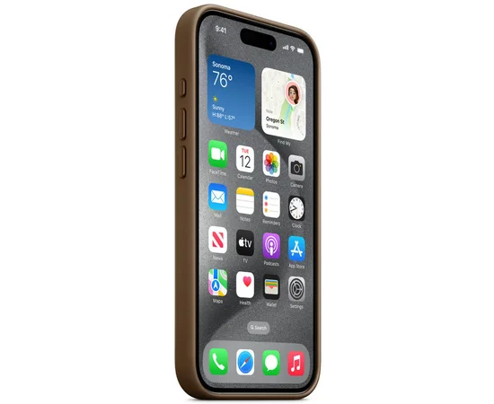 Чехол FineWoven (AAA) with MagSafe для Apple iPhone 15 Pro Max (6.7") Taupe