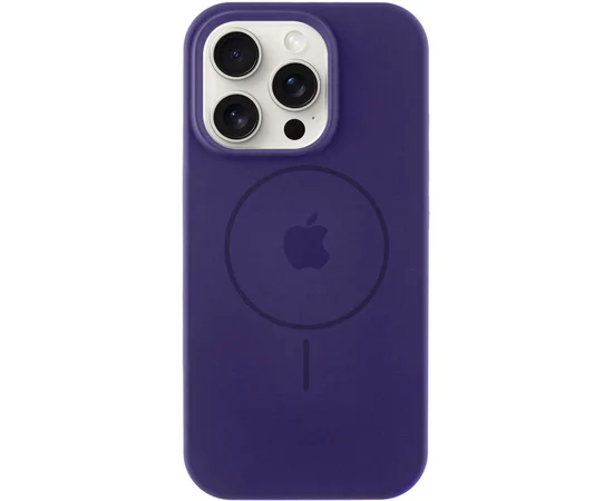Чехол Silicone Case Full Protective (AA) with MagSafe для Apple iPhone 15 Pro Max (6.7") Фиолетовый / Elderberry