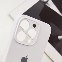 Чехол Silicone Case Full Camera Protective (AA) для Apple iPhone 15 Pro Max (6.7") Белый / White / PVH