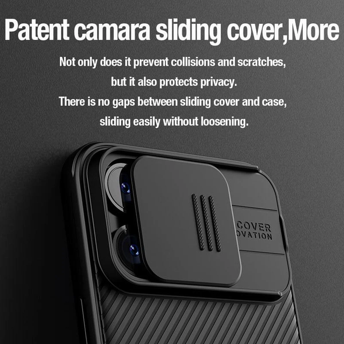 Карбоновая накладка Nillkin CamShield Pro для Apple iPhone 15 Pro Max (6.7") Black